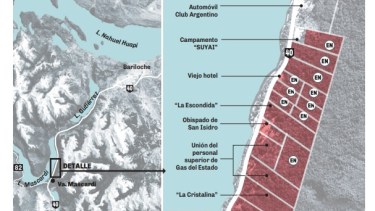 La lof Lafken Winkul Mapu se radicó en la zona de Villa Mascardi en 2017 y amplió su territorio a lo largo de los años. Infografía: RÍO NEGRO