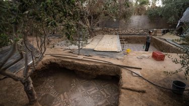 Un agricultor trabajaba su tierra en Gaza cuando encontró mosaicos de hace más de 14 siglos