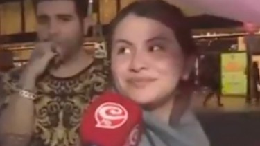 La imagen extraída de un video que muestra a Sabag Montiel y Brenda Uliarte. 