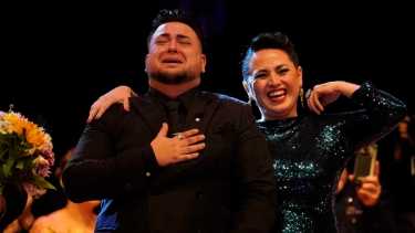 La emoción de los rionegrinos al ser nombrados como los ganadores del mundial en su categoría. Foto: gentileza Clarín