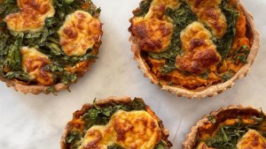 Tartitas 100% integrales de zapallo y espinaca