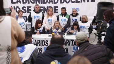 Los docentes mantendrán la carpa frente a la Casa de Gobierno. Foto: Pablo Leguizamon.
