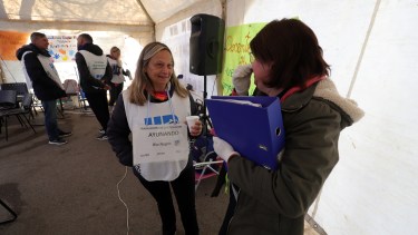 Se mantiene la carpa docente frente a la Casa de Gobierno y también el ayuno. Foto: Marcelo Ochoa