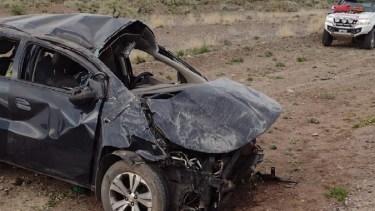 Tres vuelcos en dos días en la Ruta 237. Foto gentileza