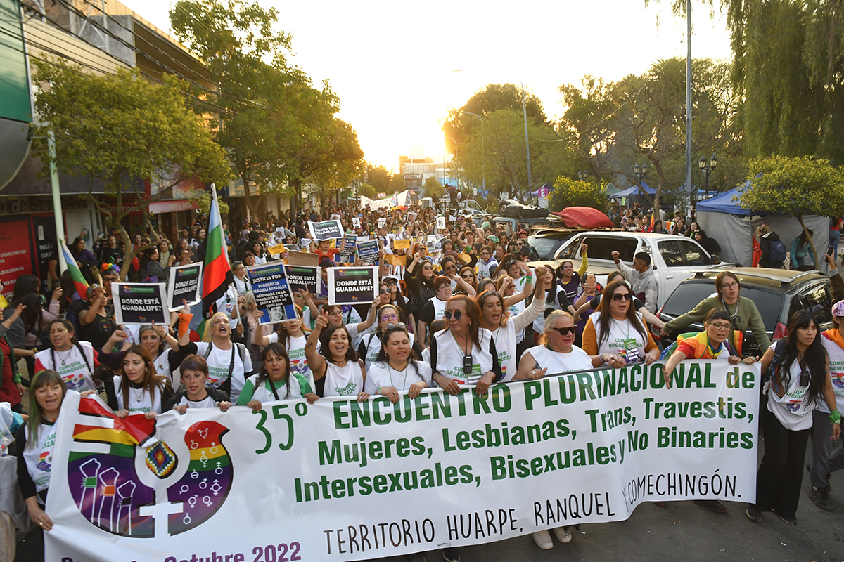 Más de 100 mil personas marcharon por las calles de San Luis. Foto: Telam - Eliana Obregon