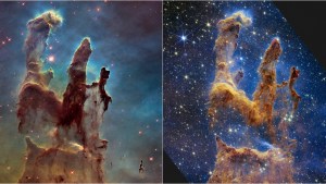 Los majestuosos «Pilares de la Creación» captados por el telescopio James Webb