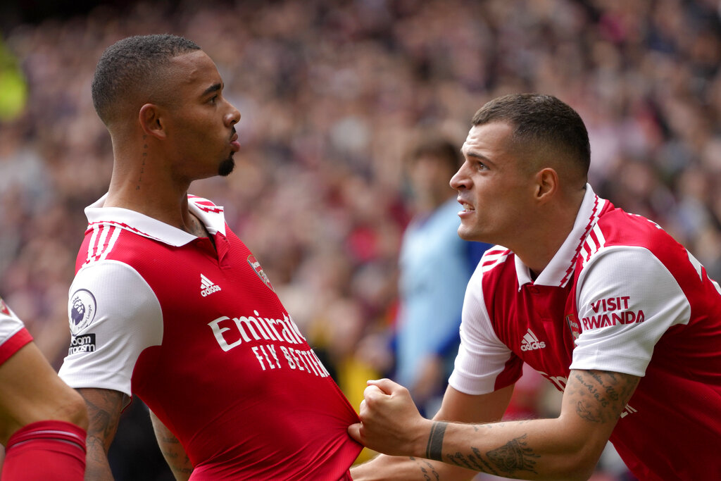 Gabriel Jesus anotó la segunda conquista para el Arsenal. (AP Photo/Kirsty Wigglesworth)