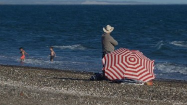 Postal de La Conchilla, en la costa de Río Negro. 