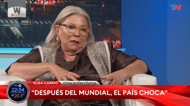 Elisa Carrió estuvo en TN. 