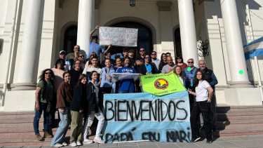 Los guardavidas fueron recibidos por los vecinos y luego hubo un ágape en el municipio