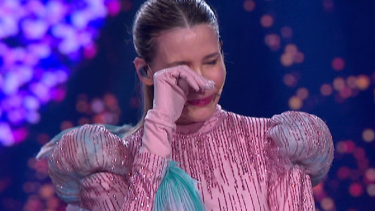 Guillermina Valdés quedó eliminada de ¿Quién es la máscara? y se emocionó. 