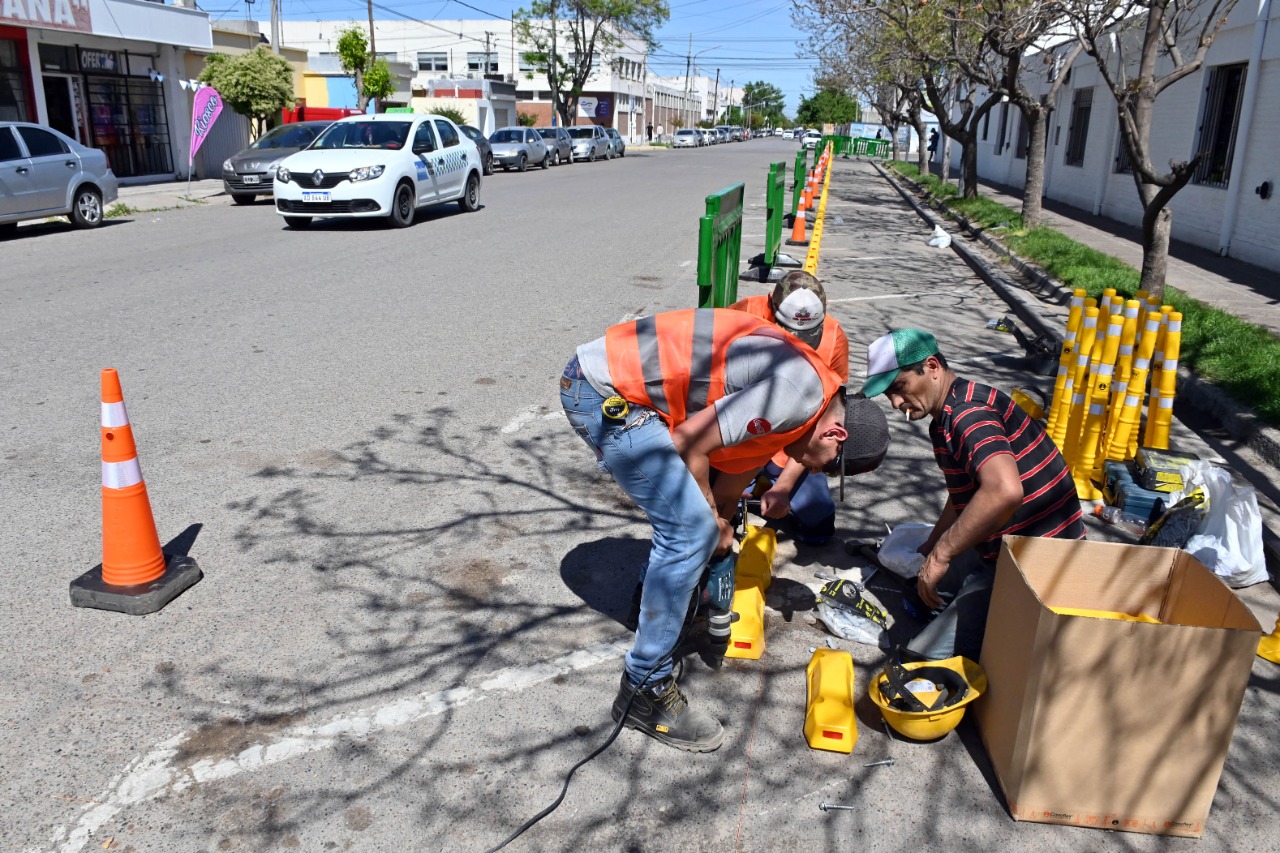 Esta semana comenzaron los trabajaos en la calle céntrica de Belgrano. Foto: Marcelo Ochoa.