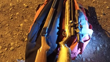 Dos rifles con municiones fueron secuestrados anoche en Ruta 22. Foto: gentileza
