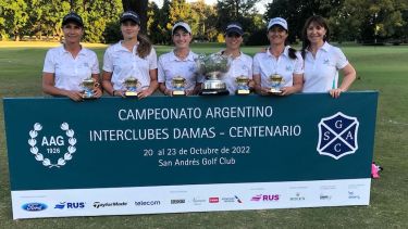 Cabanillas, Foigel, Aubone, Gamarra y  Allende, las campeonas. (Foto:  Gentileza AAG)