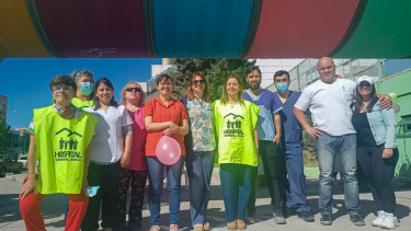 Con gran despligue en el acceso al Museo Patagónico, inició la estrategia local de vacunación. Foto gentileza