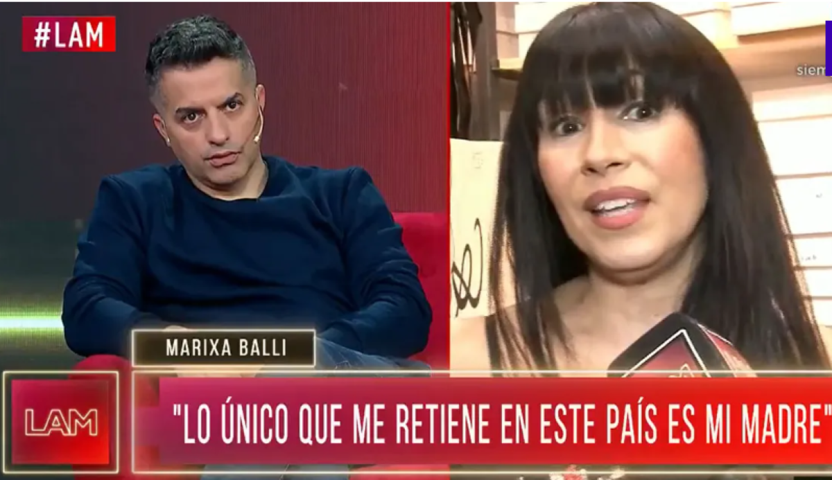 Marixa Balli habló de todo y pidió cambios en las legislaciones argentinas. Foto: Captura América TV