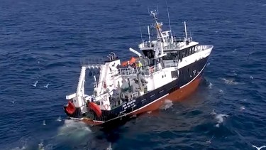 El estudio de los langostinos se hizo a bordo del Buque de Investigación Pesquera Oceanográfica (BIPO) Mar Argentino.