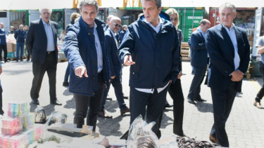 Sergio Massa estuvo en el procedimiento en la Aduana. Foto: Presidencia