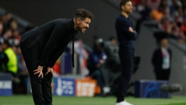 No es Fernando Gago, es Diego Simeone. Misma situación que el domingo pasado, pero en el estadio Wanda Metropolitano de Madrid. 