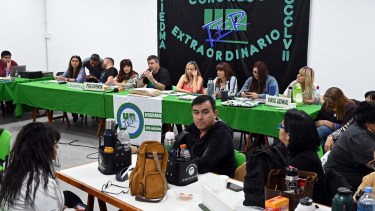 El Congreso se realiza en el predio del sindicato en la capital provincial. Foto: Marcelo Ochoa.