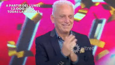 Walter Nelson conmovido por la victoria de Julieta en Los 8 escalones del millón. Foto: Captura El Trece TV