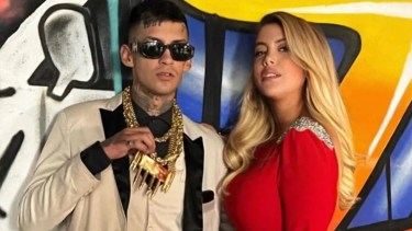 L-Gante y Wanda Nara grabaron un video juntos. Archivo.
