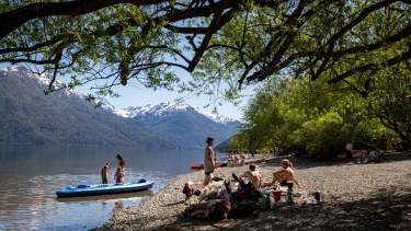 El parque debe el origen de su nombre al Lago Puelo, que a su vez deriva del término mapuche "puelco", que significa "agua del este". Foto Télam: Eugenia Neme.
