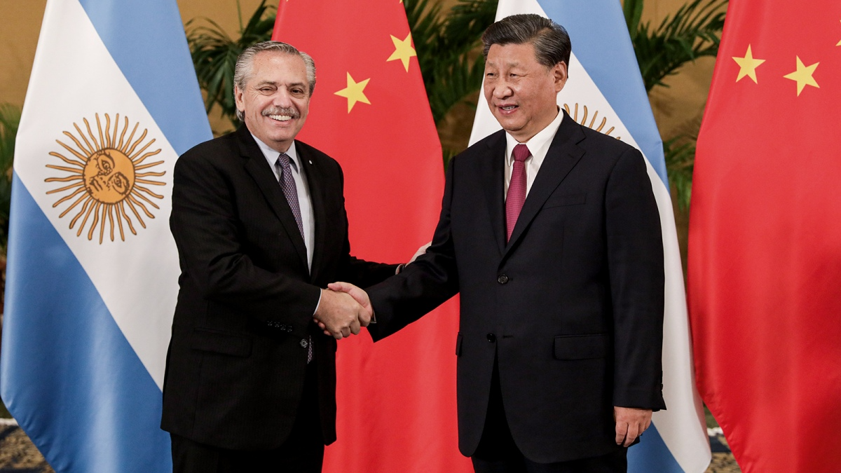 Alberto Fernández mantuvo hoy  una reunión bilateral con su par chino Xi Jinping. Foto Presidencia. 