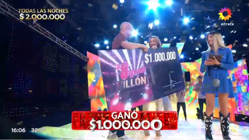 Gustavo, el desocupado que ganó el premio del millón de pesos en Los 8 escalones. (Imagen captura de TV)