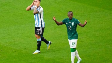Lautaro Martínez habló tras la derrota la Argentina ante Arabia Saudita. (AP Photo/Luca Bruno)