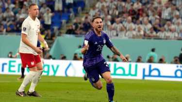 Alexis Mac Allister y el gol de su vida. (Foto: AP)