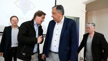 El intendente Gustavo Gennuso con su par de San Miguel, Jaime Méndez. Foto: Chino Leiva