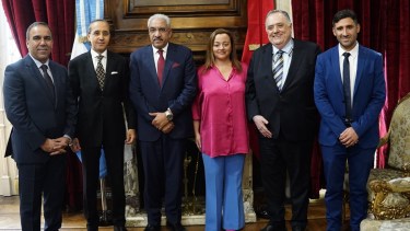 La presidenta de la Cámara de Diputados recibió a Mohamed Sabbari, vicepresidente de la Cámara de Representantes del Reino de Marruecos, para fortalecer las relaciones bilaterales.