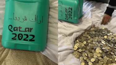 Mundial Qatar 2022: ahorró en monedas durante dos años y el resultado fue decepcionante. 