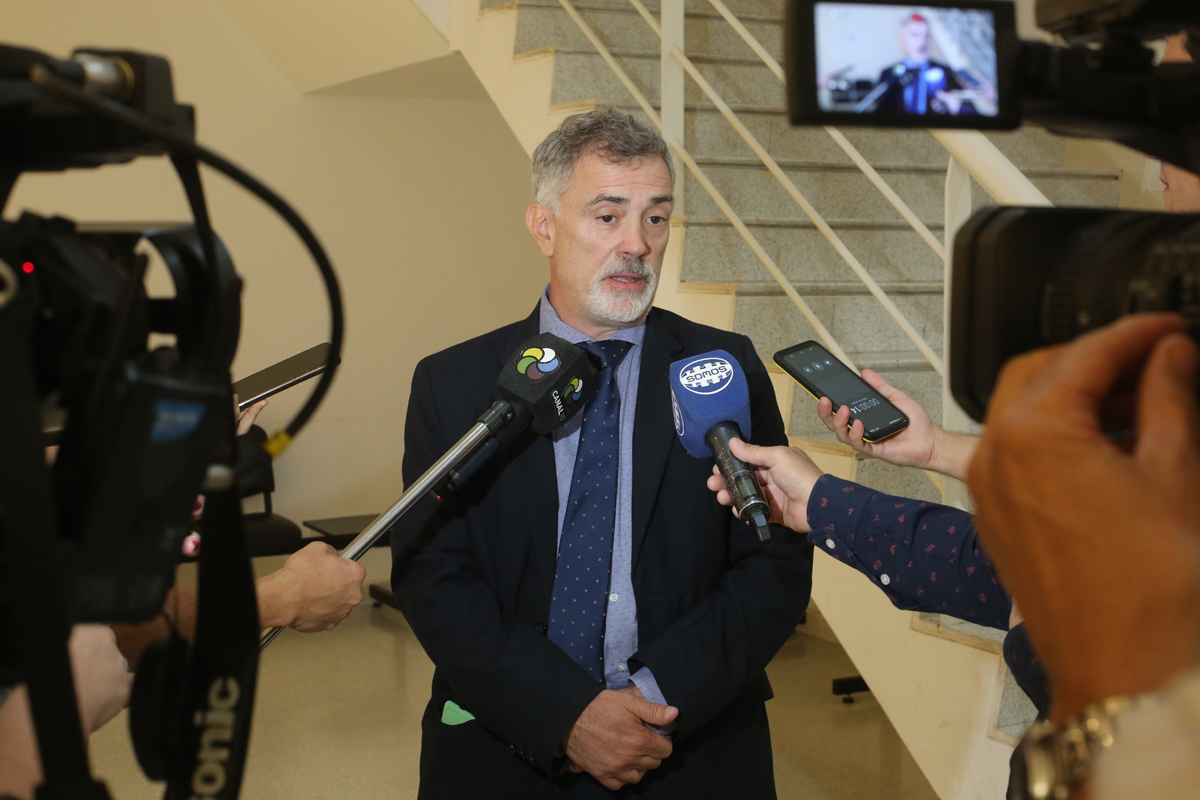 El fiscal Andrés Nelli, aseguró que la formulación de cargos para Gatti,  estará sujeta a los avances en el análisis de datos informáticos. Foto Juan Thomes.