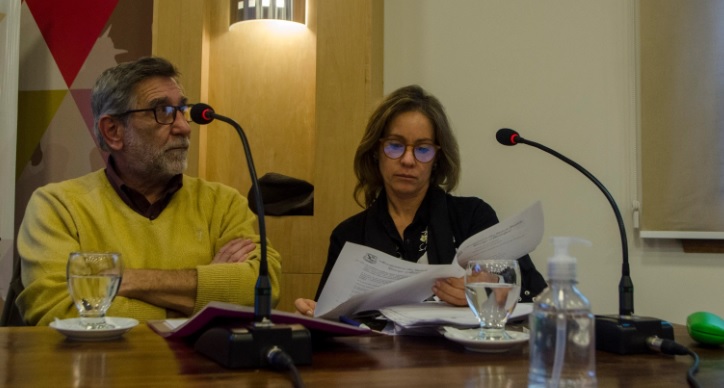 Claudio Romero, junto a la asesora letrada Mercedes Lasmartres. Foto: archivo
