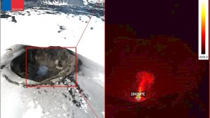 Volcán Villarrica: sobrevolaron el cráter y confirmaron un aumento de temperatura en el lago de lava