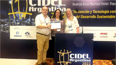 Mara Santarelli y Agustín Vidal pertenecen al Ente Provincial Regulador de Electricidad. Foto: Gentileza.