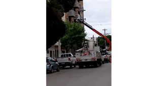 El corte de energía eléctrica afectaba a todo el microcentro de Roca