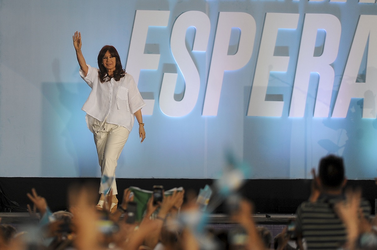 Cristina Kirchner habló ante miles de simpatizantes. 