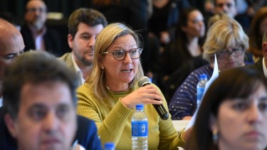 Martini durante la presentación del proyecto en Ushuaia. Foto: gentileza.