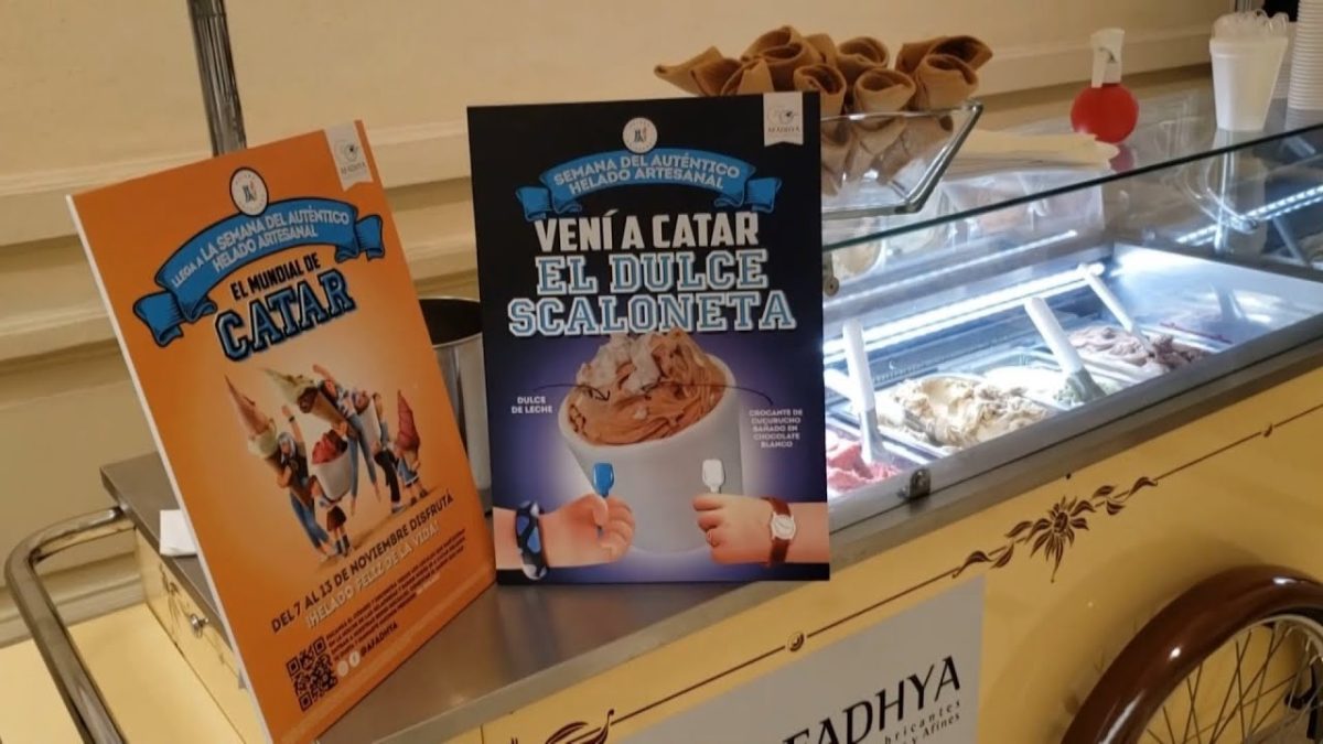 Dulce Scaloneta y Mundial de Catar helados para la semana del helado artesanal. (Gentileza).-