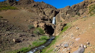 Así de lindo es el arroyo en Huinganco, en el norte neuquino. 