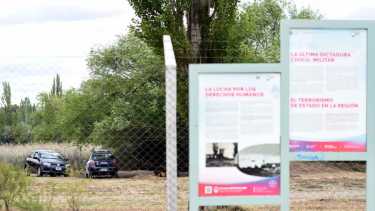 El predio donde funcionó el centro clandestino está resguardado hasta el ingreso del Equipo Argentino de Antropología Forense (foto Matías Subat)