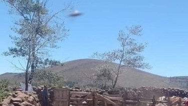 Así se ve la imagen del objeto volador no identificado que sorprendió a la zona de Andacollo. Foto: gentileza.-
