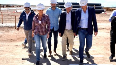 "Wado" De Pedro y Royón en Neuquén: los detalles de la visita a la obra del gasoducto a Vaca Muerta 