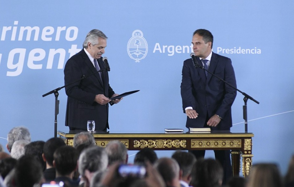 Fernández tomó el juramento a Maggiotti como ministro de Desarrollo Territorial y Hábitat.