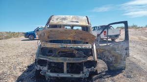 Le robaron la camioneta de trabajo, apareció quemada en el oeste de Neuquén y piden ayuda