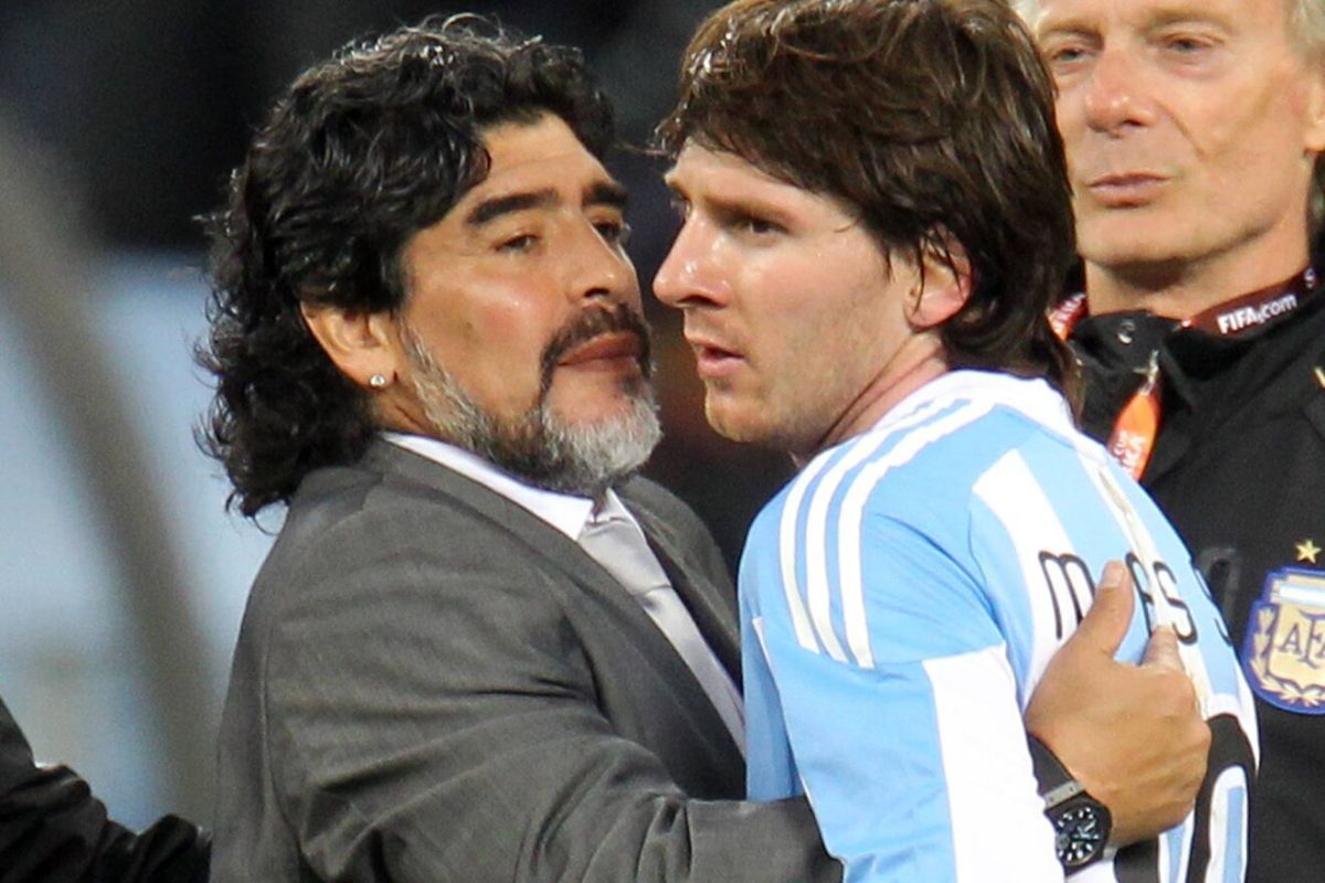 Diego Maradona tenía una debilidad especial por Lionel Messi, a quien dirigió en Sudáfrica 2010.-