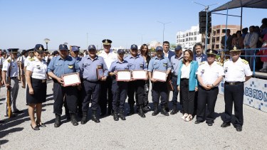 El acto del 65° aniversario de la Policía de Río Negro se desarrolló en Las Grutas. Foto Gentileza Gobierno de Río Negro